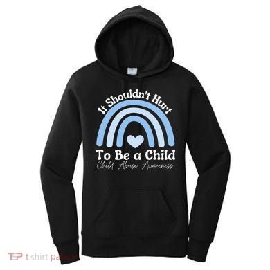 Child Abuse Prevention Awareness Month Rainbow Women's Hoodie
