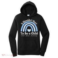 Child Abuse Prevention Awareness Month Rainbow Women's Hoodie thumb 0