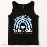 Child Abuse Prevention Awareness Month Rainbow Tank Top thumb 2