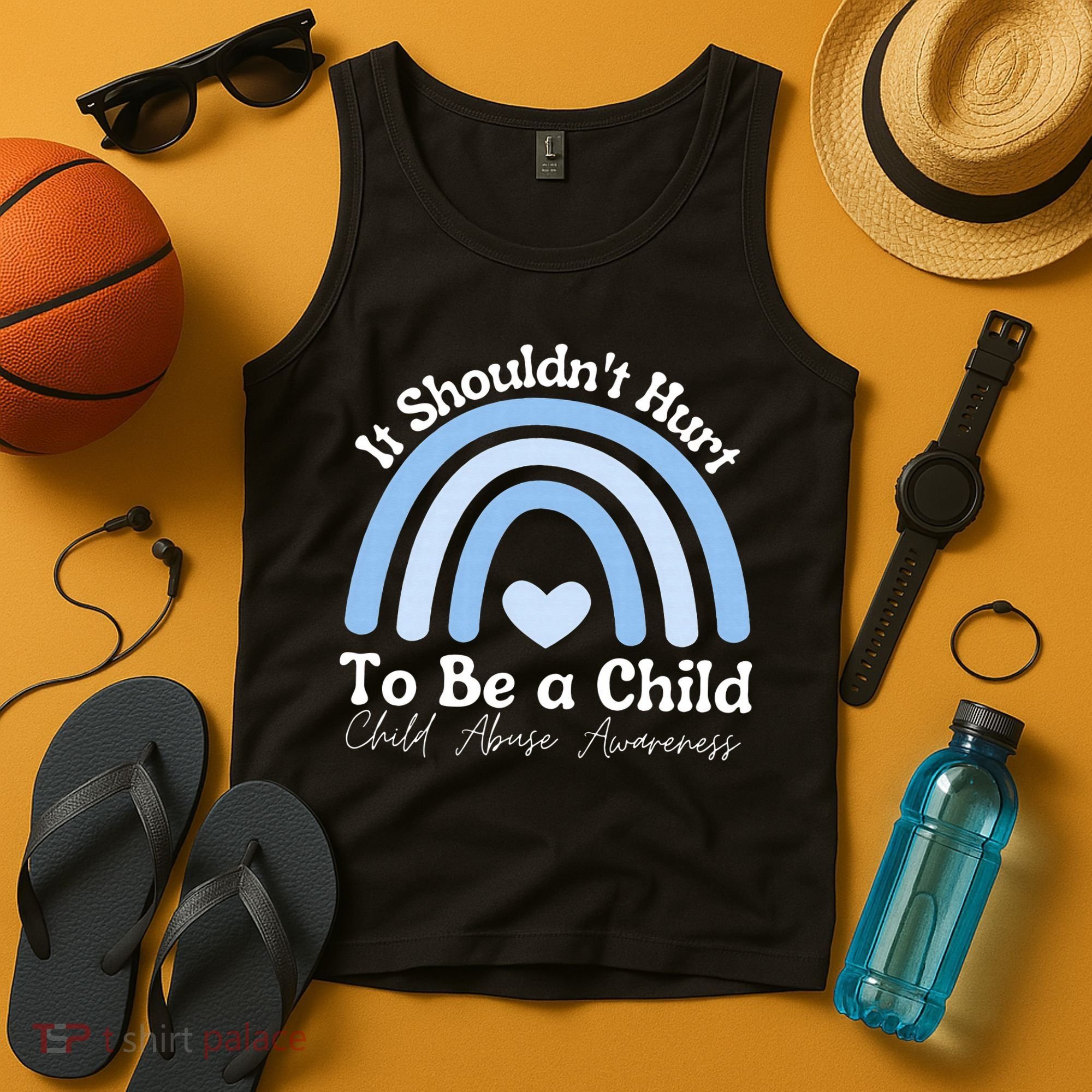 Child Abuse Prevention Awareness Month Rainbow Tank Top