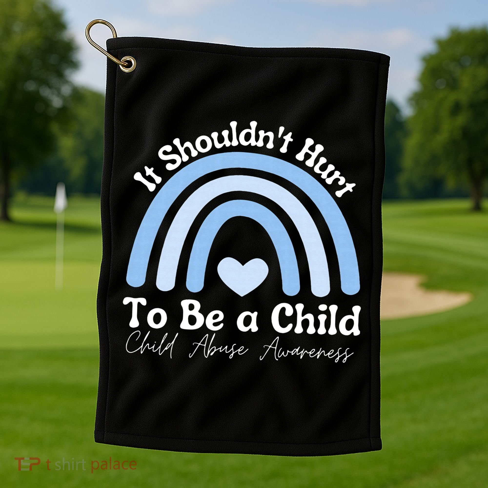 Child Abuse Prevention Awareness Month Rainbow Golf Towel