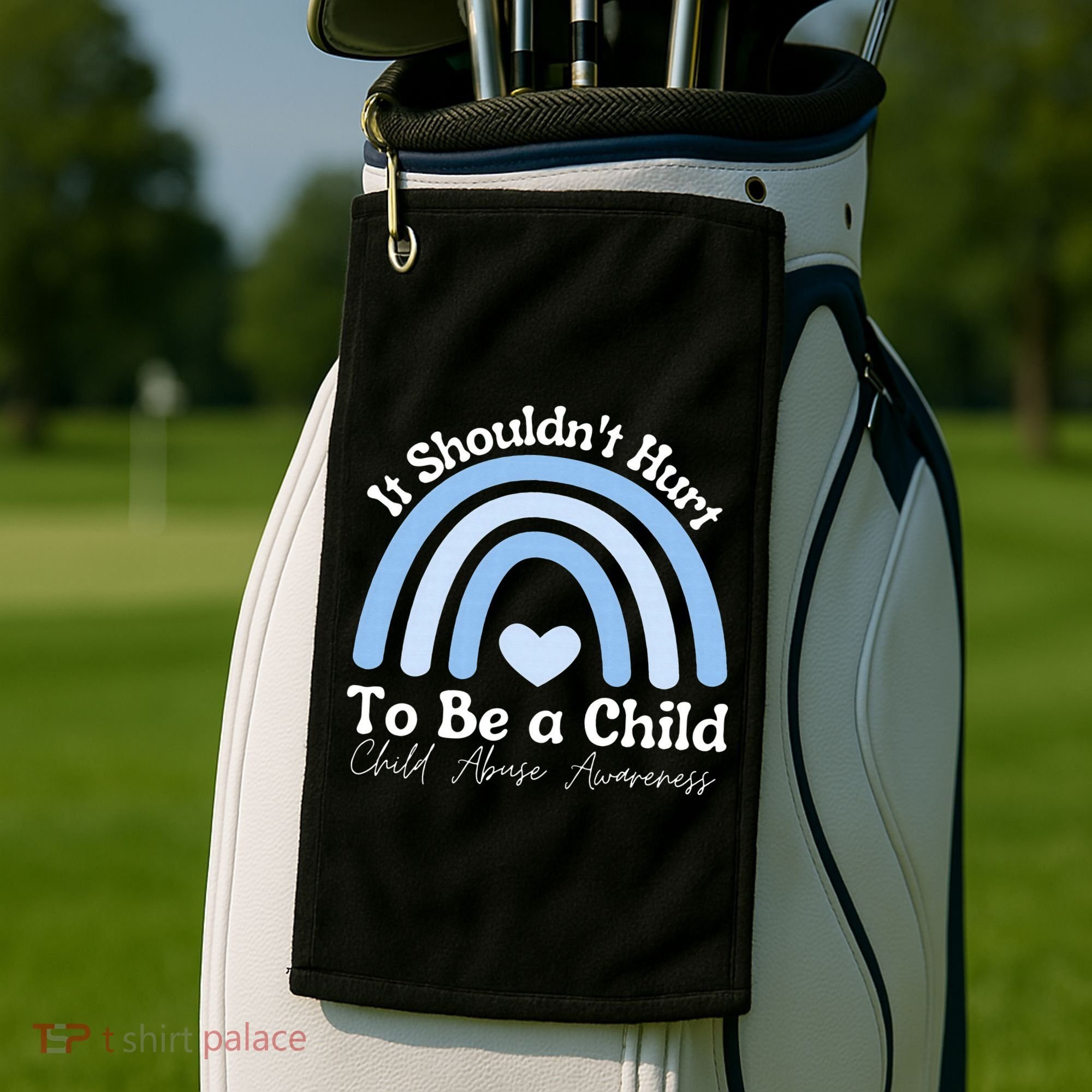 Child Abuse Prevention Awareness Month Rainbow Golf Towel