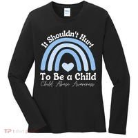 Child Abuse Prevention Awareness Month Rainbow Women's Long Sleeve Shirt thumb 0