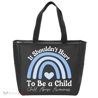 Child Abuse Prevention Awareness Month Rainbow Tote Bag