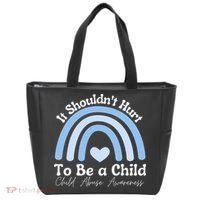 Child Abuse Prevention Awareness Month Rainbow Tote Bag thumb 0