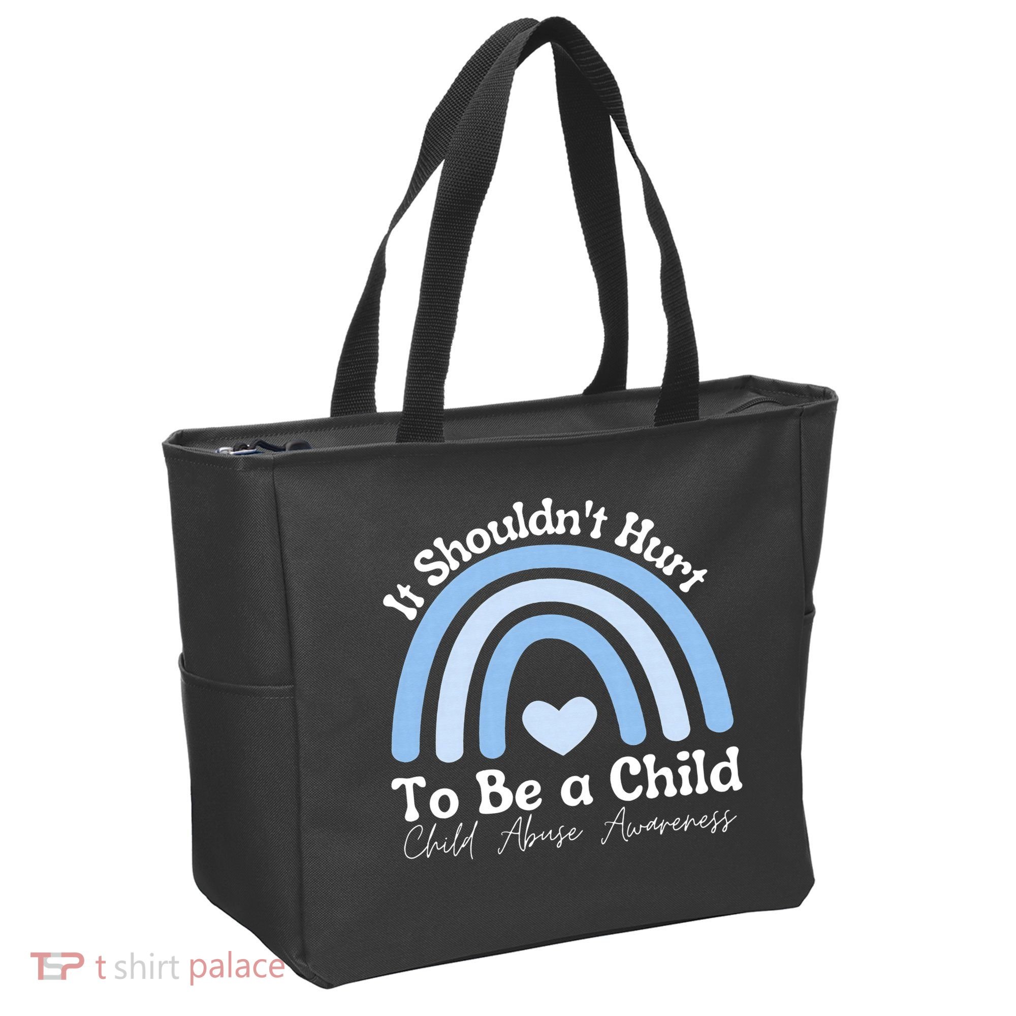 Child Abuse Prevention Awareness Month Rainbow Tote Bag