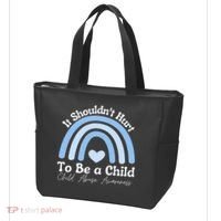 Child Abuse Prevention Awareness Month Rainbow Tote Bag thumb 3