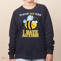 Cute Autism - Please Bee Kind I Have Autism Women's Sweatshirt thumb 0