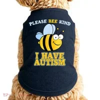 Cute Autism - Please Bee Kind I Have Autism Doggie Tank thumb 0