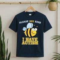 Cute Autism - Please Bee Kind I Have Autism T-Shirt thumb 2