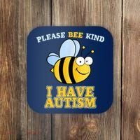 Cute Autism - Please Bee Kind I Have Autism Coaster thumb 0