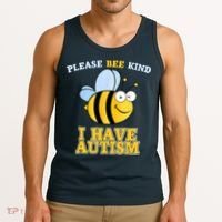 Cute Autism - Please Bee Kind I Have Autism Tank Top thumb 3