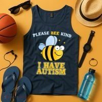 Cute Autism - Please Bee Kind I Have Autism Tank Top thumb 4
