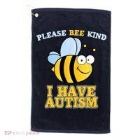 Cute Autism - Please Bee Kind I Have Autism Golf Towel thumb 0