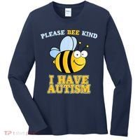 Cute Autism - Please Bee Kind I Have Autism Women's Long Sleeve Shirt thumb 0
