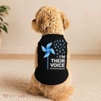 Child Abuse Prevention Awareness Im Their Voice Pinwheel Doggie Tank thumb 2