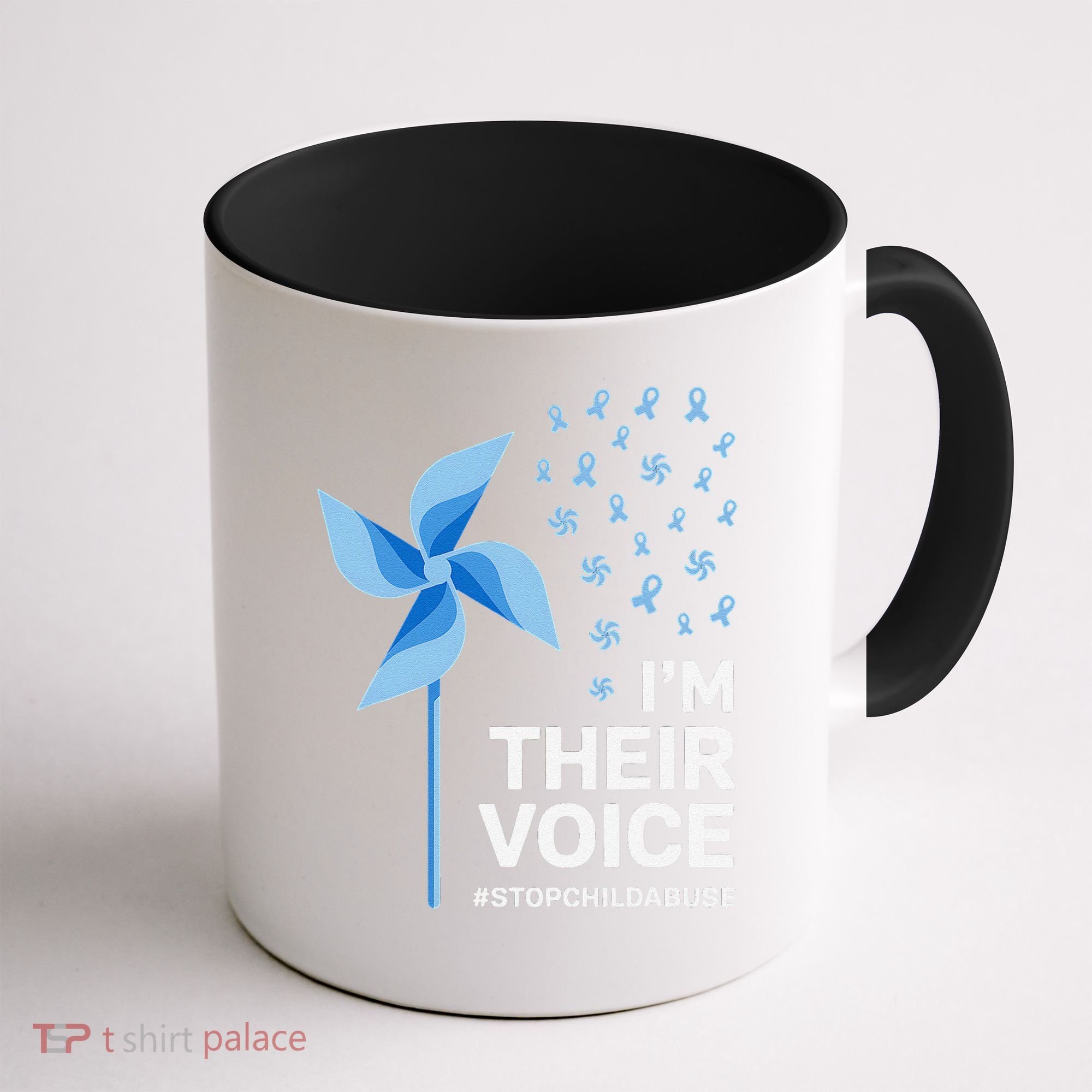 Child Abuse Prevention Awareness Im Their Voice Pinwheel Coffee Mug