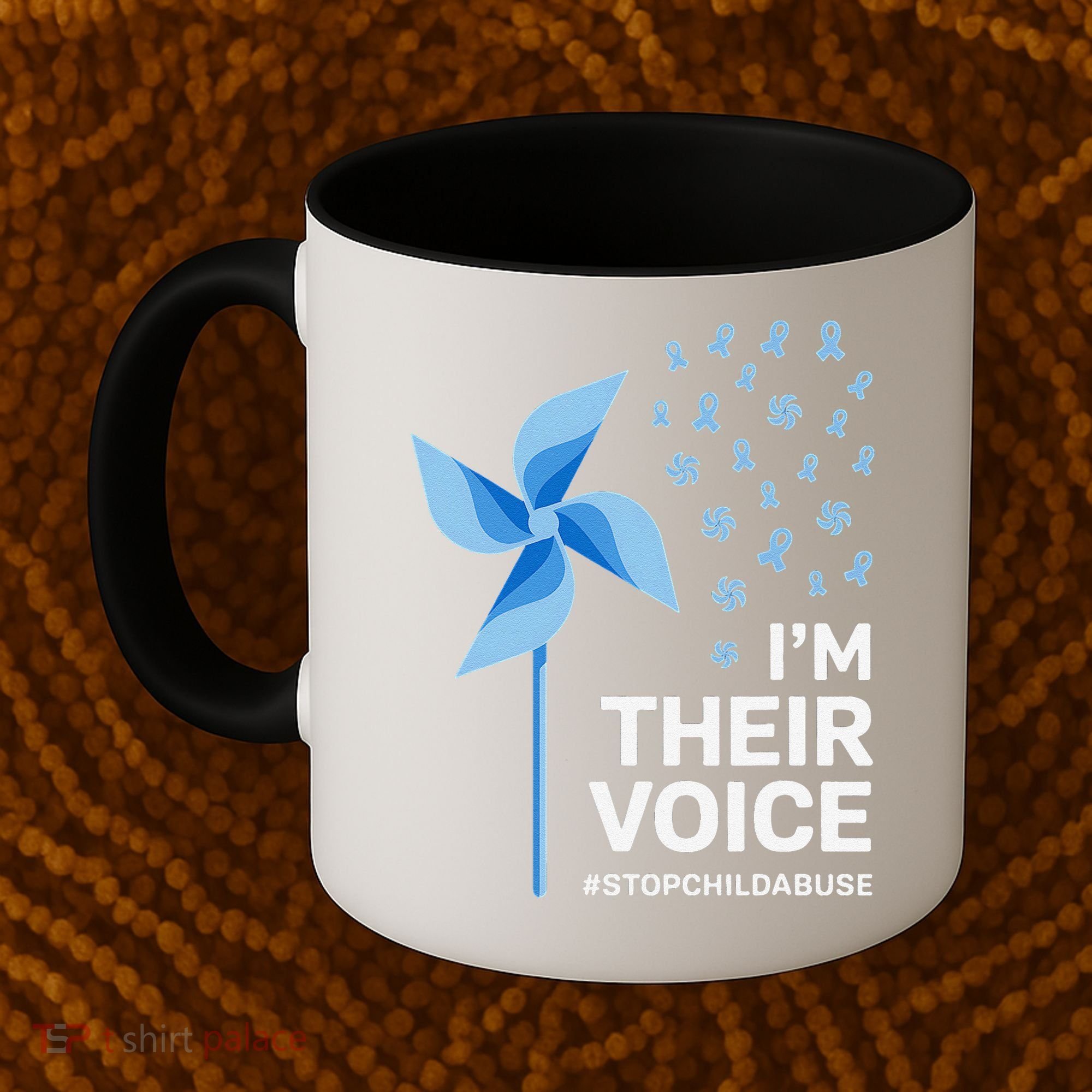 Child Abuse Prevention Awareness Im Their Voice Pinwheel Coffee Mug