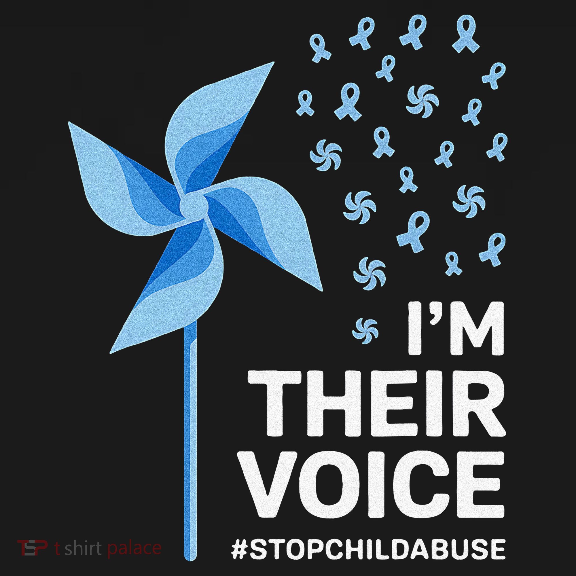 Child Abuse Prevention Awareness Im Their Voice Pinwheel Women's Hoodie