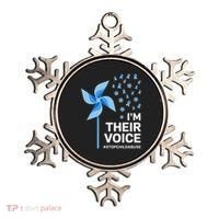 Child Abuse Prevention Awareness Im Their Voice Pinwheel Ornament thumb 0