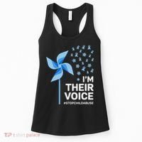 Child Abuse Prevention Awareness Im Their Voice Pinwheel Women's Tank Top thumb 0