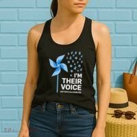 Child Abuse Prevention Awareness Im Their Voice Pinwheel Women's Tank Top thumb 2
