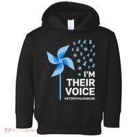 Child Abuse Prevention Awareness Im Their Voice Pinwheel Toddler Hoodie thumb 0