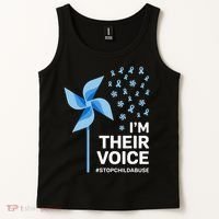 Child Abuse Prevention Awareness Im Their Voice Pinwheel Tank Top thumb 2
