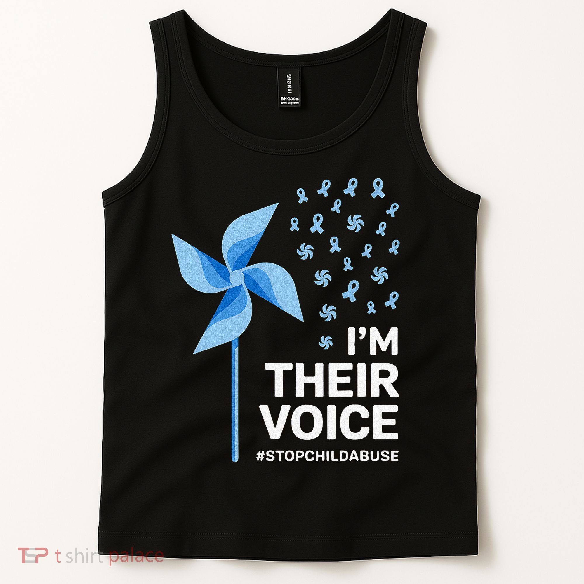 Child Abuse Prevention Awareness Im Their Voice Pinwheel Tank Top