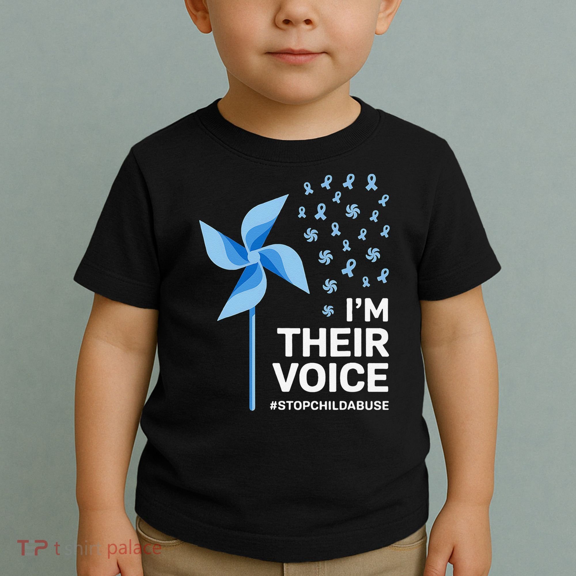 Child Abuse Prevention Awareness Im Their Voice Pinwheel Toddler T-Shirt