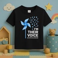 Child Abuse Prevention Awareness Im Their Voice Pinwheel Toddler T-Shirt thumb 3