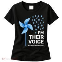 Child Abuse Prevention Awareness Im Their Voice Pinwheel Women's T-Shirt thumb 0