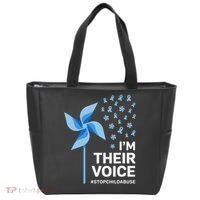Child Abuse Prevention Awareness Im Their Voice Pinwheel Tote Bag thumb 0