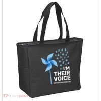 Child Abuse Prevention Awareness Im Their Voice Pinwheel Tote Bag thumb 2