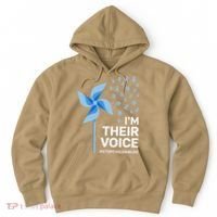 Child Abuse Prevention Awareness Im Their Voice Pinwheel Hoodie thumb 0
