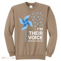 Child Abuse Prevention Awareness Im Their Voice Pinwheel Sweatshirt thumb 0