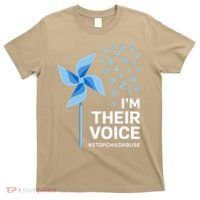 Child Abuse Prevention Awareness Im Their Voice Pinwheel T-Shirt thumb 0