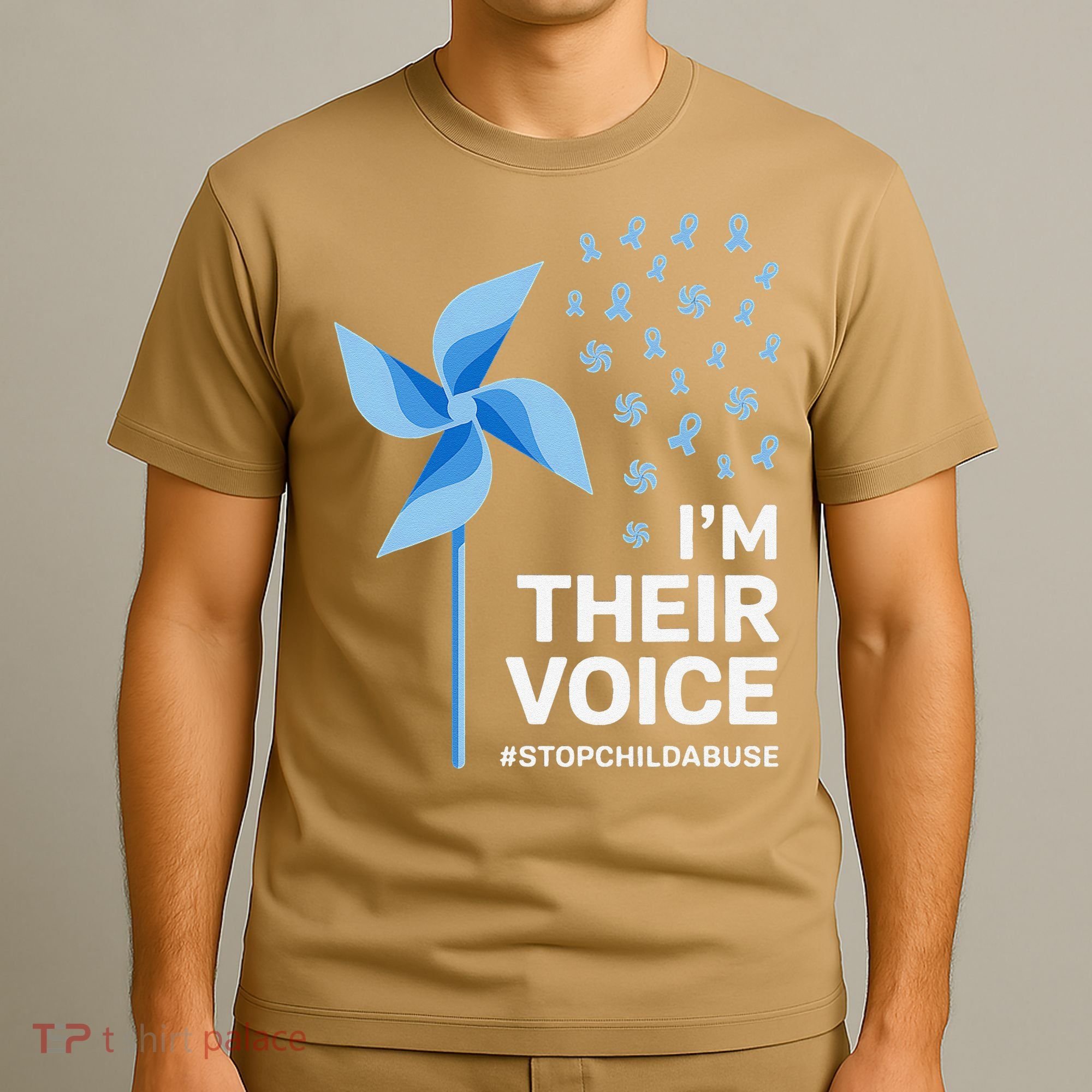 Child Abuse Prevention Awareness Im Their Voice Pinwheel T-Shirt