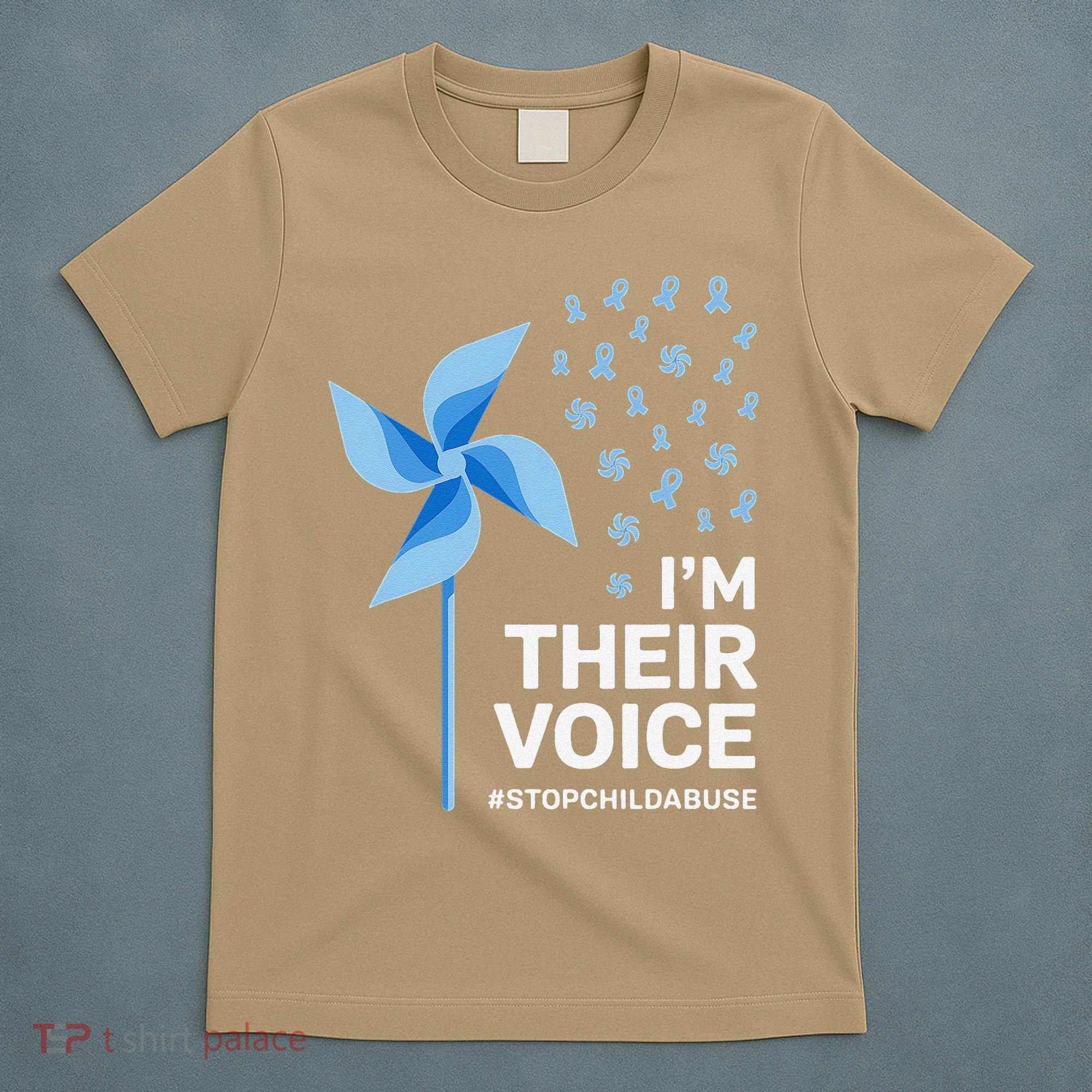Child Abuse Prevention Awareness Im Their Voice Pinwheel T-Shirt