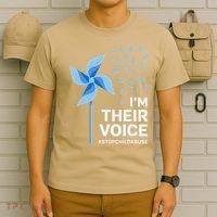 Child Abuse Prevention Awareness Im Their Voice Pinwheel T-Shirt thumb 6
