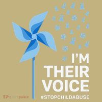 Child Abuse Prevention Awareness Im Their Voice Pinwheel T-Shirt thumb 7