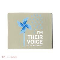 Child Abuse Prevention Awareness Im Their Voice Pinwheel Mousepad thumb 0
