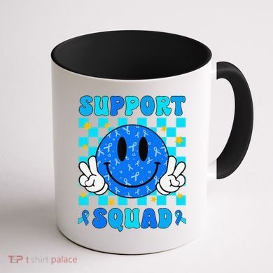 Child Abuse Prevention Month April Support Squad Awareness Coffee Mug back