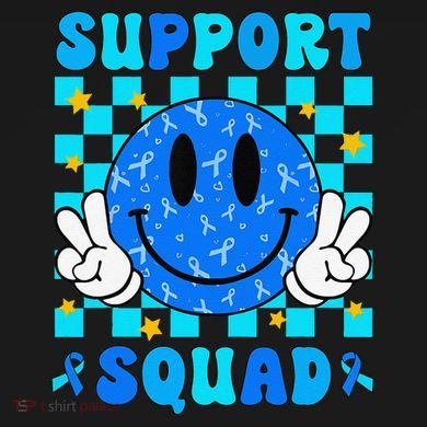 Child Abuse Prevention Month April Support Squad Awareness Drawstring Bag