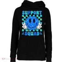 Child Abuse Prevention Month April Support Squad Awareness Womens Funnel Neck Pullover Hood thumb 0