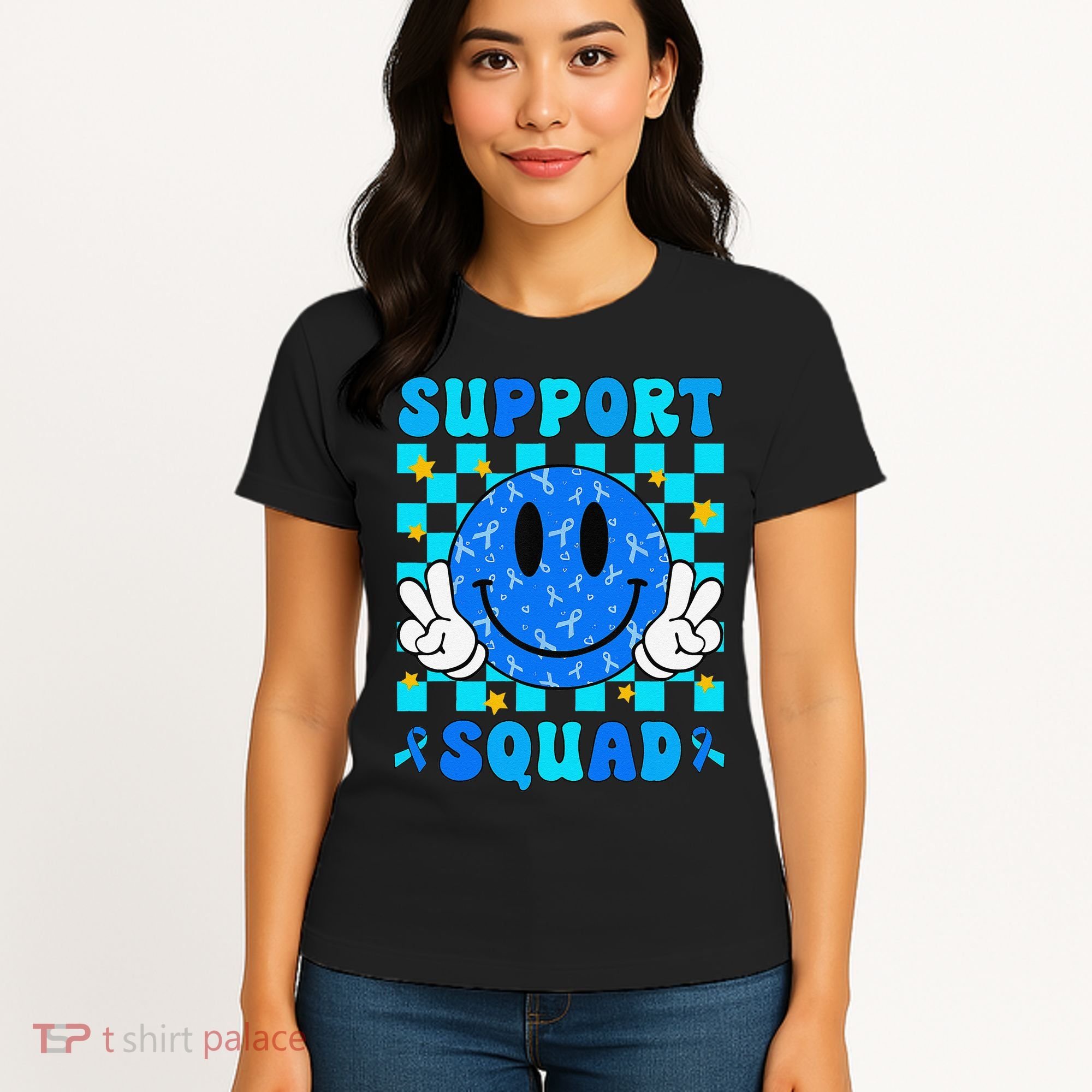 Child Abuse Prevention Month April Support Squad Awareness Women's T-Shirt