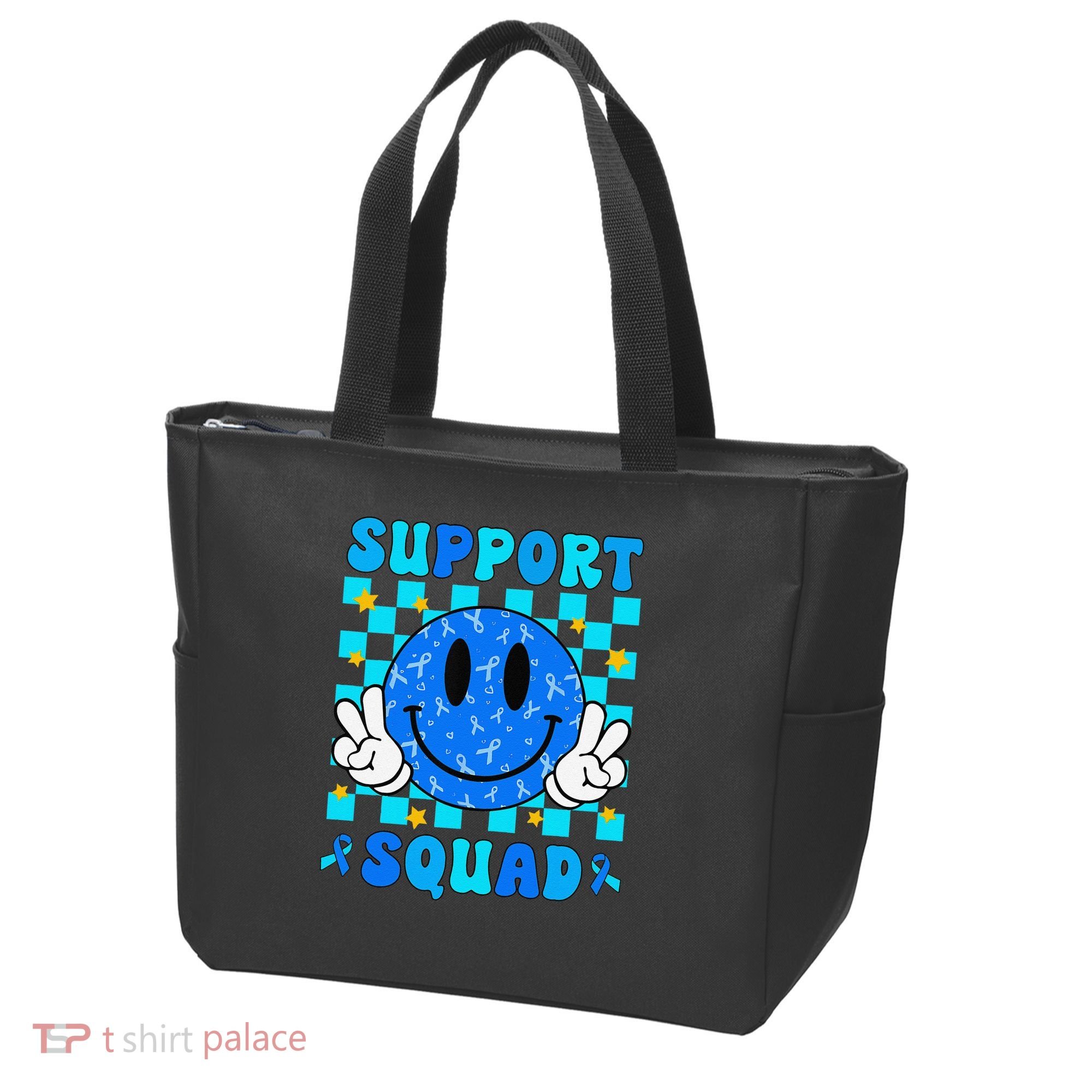 Child Abuse Prevention Month April Support Squad Awareness Tote Bag