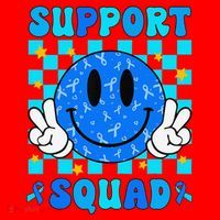 Child Abuse Prevention Month April Support Squad Awareness Santa Hat thumb 1