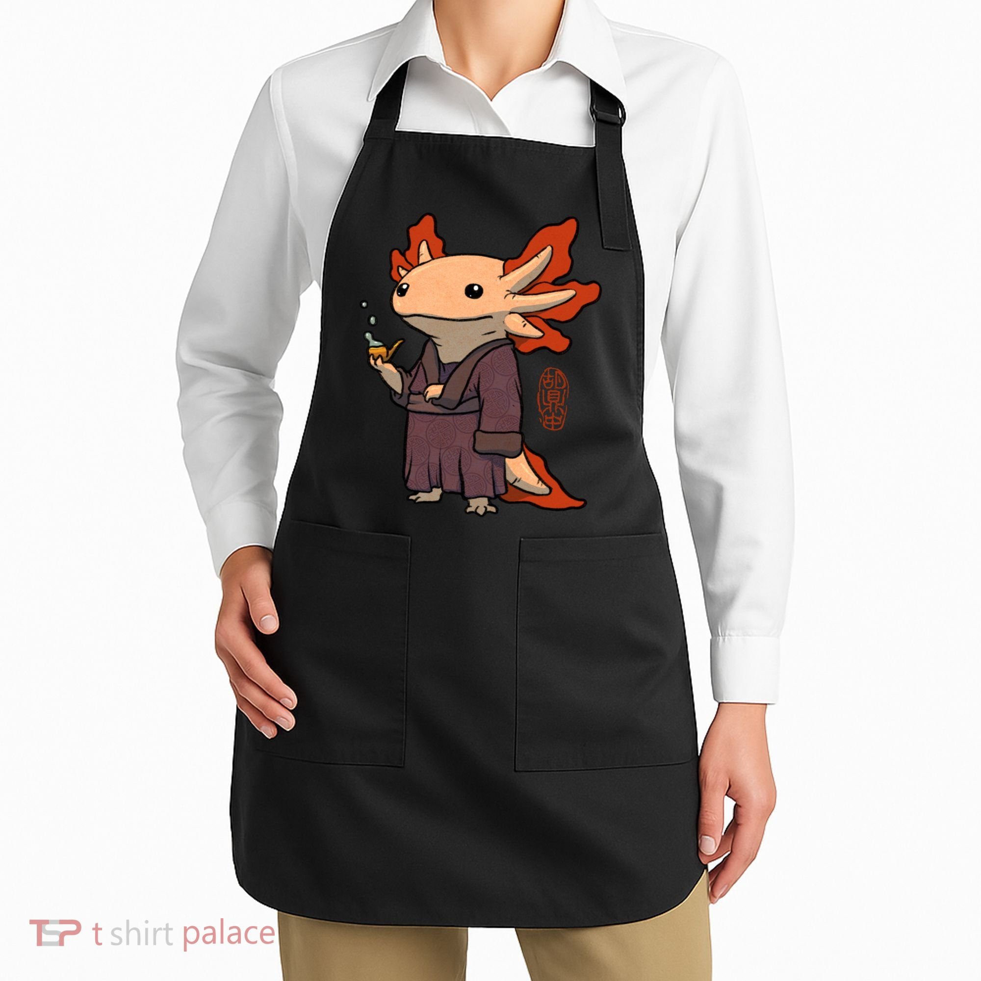 Cute Axolotl Philosopher Apron