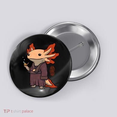 Cute Axolotl Philosopher Button